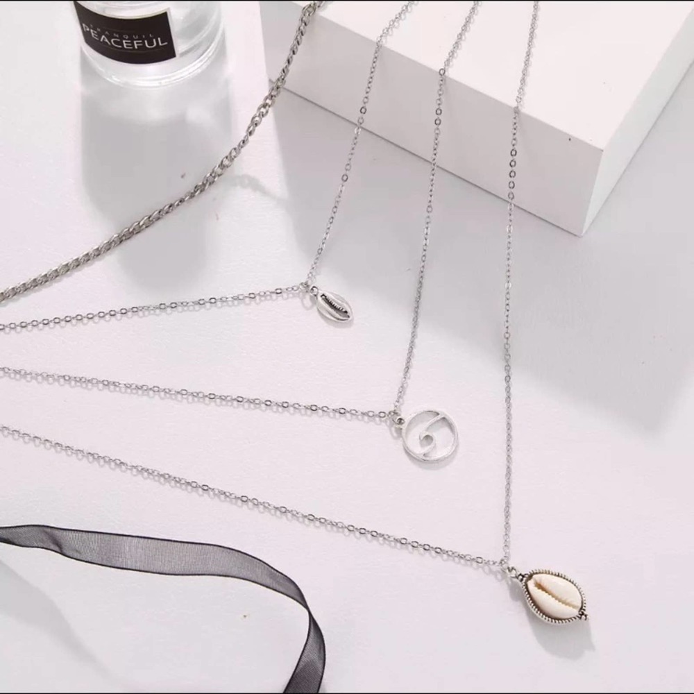 Multilayer Shell Pendant Necklace - Picture 2 of 7